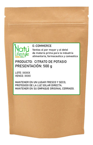 Citrato De Potasio Puro 500 G - Unidad a $55000