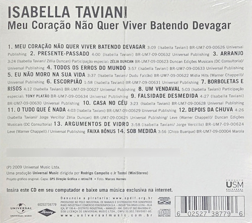 Isabela Taviani Meu Coração Não Quer Viver Batendo Devagar