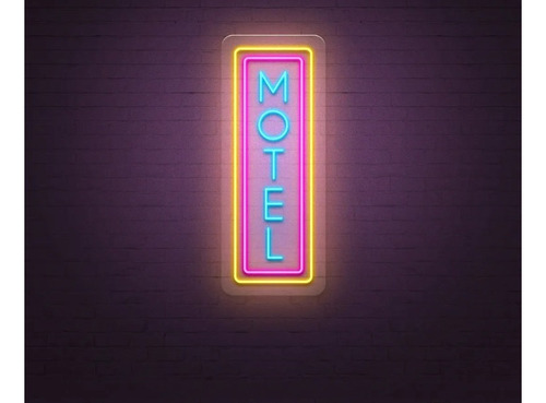 Letrero Led Neon Motel 65*26cm Luminoso