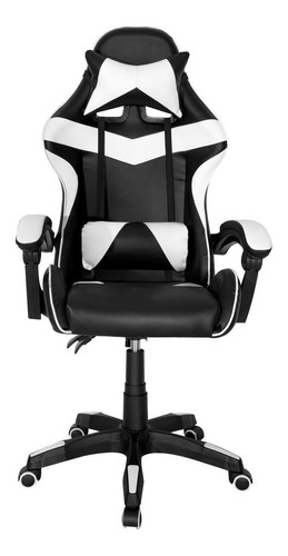 Silla Gamer Pro Ergonomica Reclinable Oficina Escritorio Color Blanco