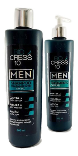 Bio Cress 10 Kit For Men Shampoo, Trata - mL a $416