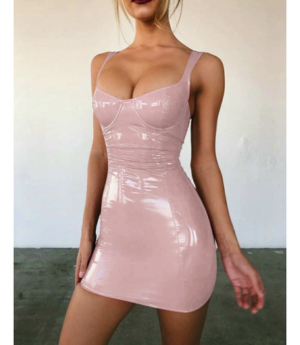 Vestido Ajustado De Fiesta De Cuello Para Dama