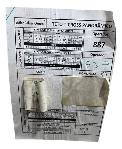 Forro Teto Vw T Cross 1.4 Tsi 2020 (Usado)