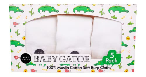 Baby Gator - Paños De Muselina De Algodón De Bambú Orgánico,