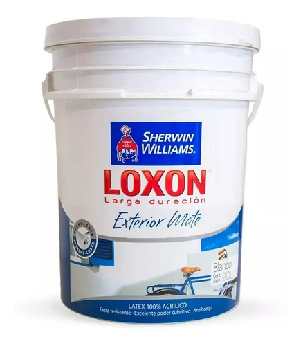 Loxon Pintura Latex Exterior Blanco 20 L  Serrentino