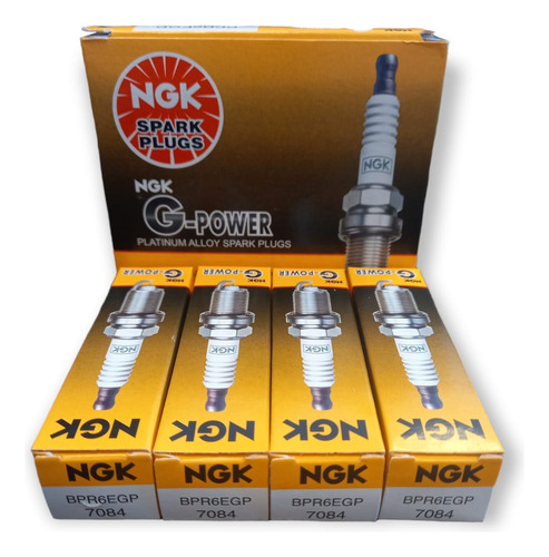 Kit X4 Bujías Ngk Bpr6egp Chevrolet Agile F2 2014/2016