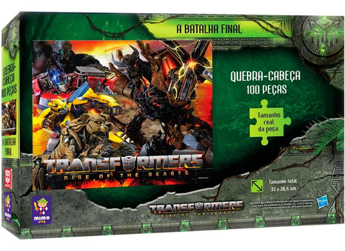 Quebra Cabeça Transformers Despertar Das Feras Batalha 100p