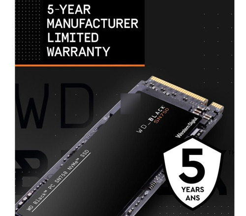 Imagen 6 de 8 de Disco sólido SSD interno Western Digital WD Black SN750 WDS500G3X0C 500GB negro