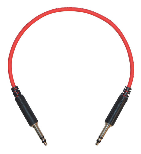 Cable Para Parcheo Color Rojo Trs 1/4 10cm Switchcraft Lf1rx