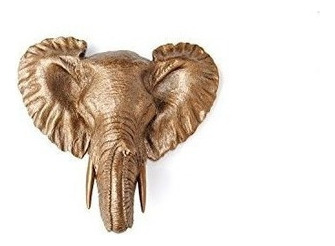 Miniatura Elefante De Bronce Soporte Para Pared  Falsa Taxid