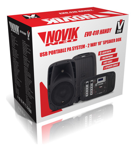 Parlante Novik Neo Evo 410 Handy Bluetooth Negro 115v/230v