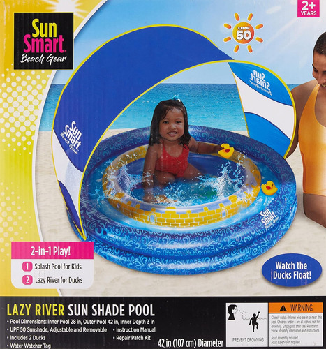 Sunsmart Lazy River - Piscina Infantil Inflable Con 2 Patos