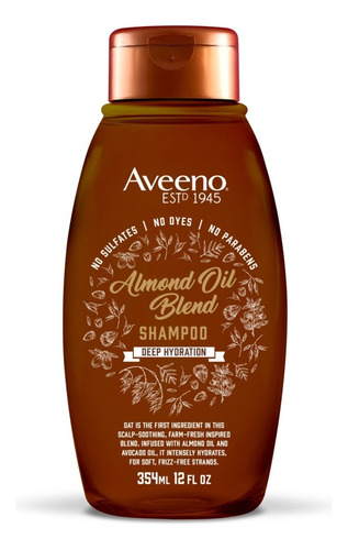 Aveeno Shampoo Hidratacion Profunda Aceite De Almendra 354ml