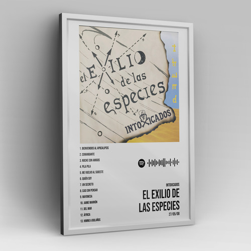 Cuadro Intoxicados El Exilio De Las Especies 40x30 Cm Blanco