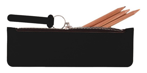 Small Flat Pencil Case - Cartuchera Flat Color Negro
