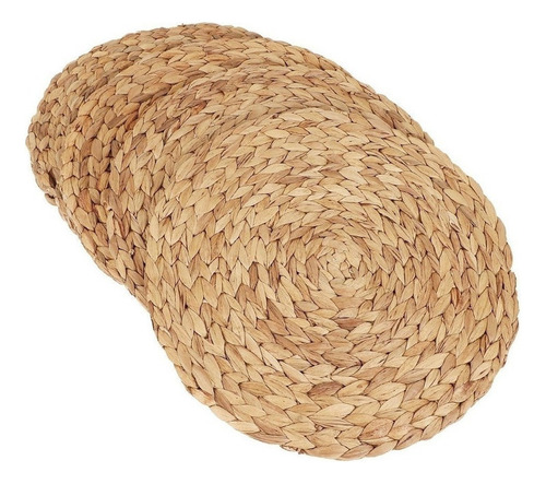 - Posavasos Redondos Tejidos De Mimbre De 4 Piezas
