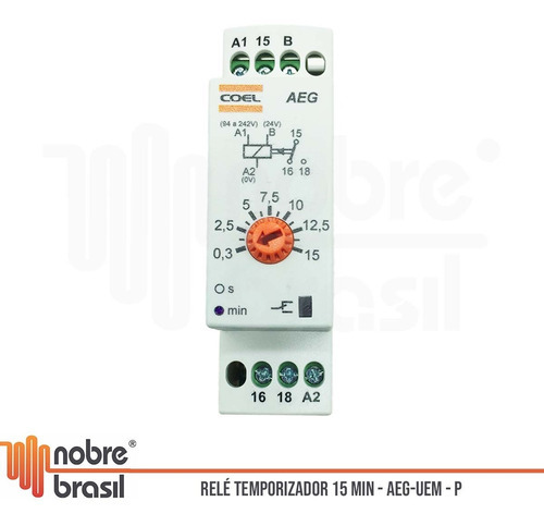 Rele Temporizador Pulso/retardo 15min Aeg