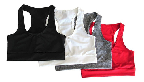 Imagem 7 de 9 de Kit 5 Top Cropped Feminino Suplex Fitness Academia Treino