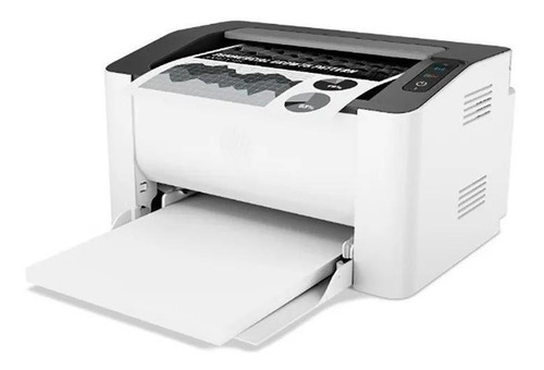 Imagen 3 de 3 de Impresora simple función HP Laser 107w con wifi blanca y negra 110V - 127V
