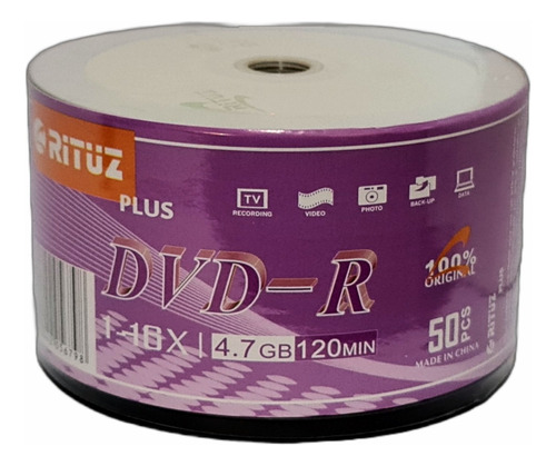 Dvd-r Rituz 8x Con Logo