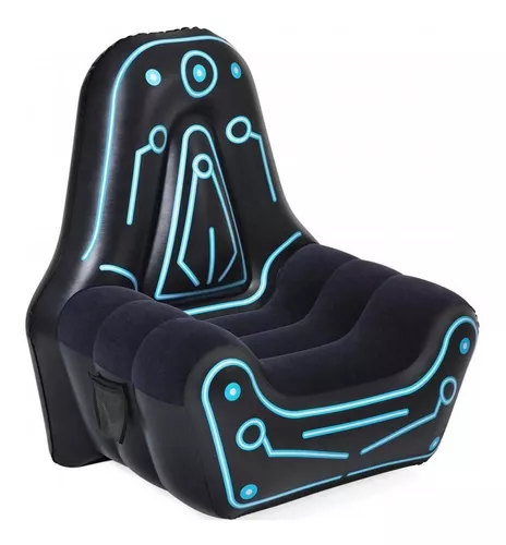 Sillón Sofá Puff Inflable Gamer Bestway 75077 Colchón Color Negro