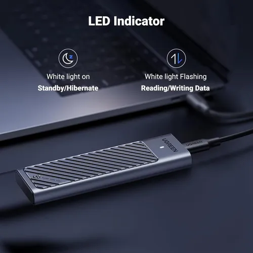 Carcasa M.2 Nvme Sata Ssd Aluminio 20 Gbps Usb-c Uasp Trim