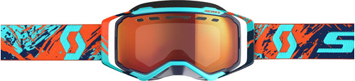 Goggle Scott  Prospect Azul /naranja Con Mica Rojo Cromo