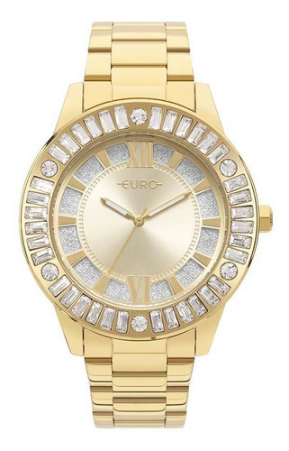Relógio Euro Feminino Ref: Eu2033bu/4d Dourado Stones Cor Da Correia Dourado