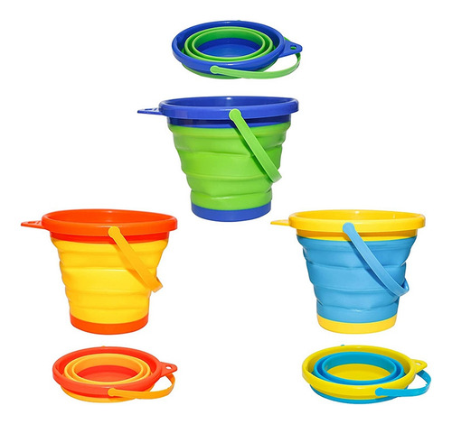 Cubo Plegable De 3 Piezas, Juego De Cubos De Arena Para Niño