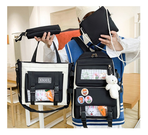 S Conjunto De Estudio De Cuatro Piezas Con Mochila Japonesa