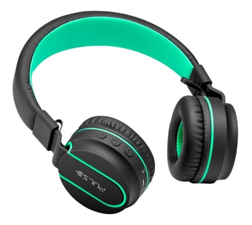 Fone Headphone Bluetooth Pulse Preto Verde Ph215 Multilaser