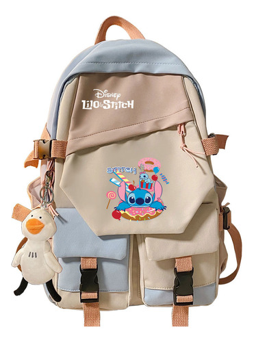 Mochila Escolar New Star Baby Stich Estampada Para Adolescen