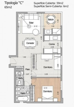 Imagen 7 de 7 de Departamento En Edificio Nq3
