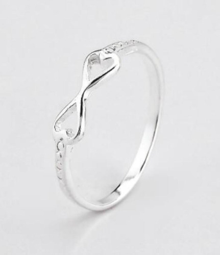 Anillo Infinito De Corazón En Plata 925  . Inspira Joyas