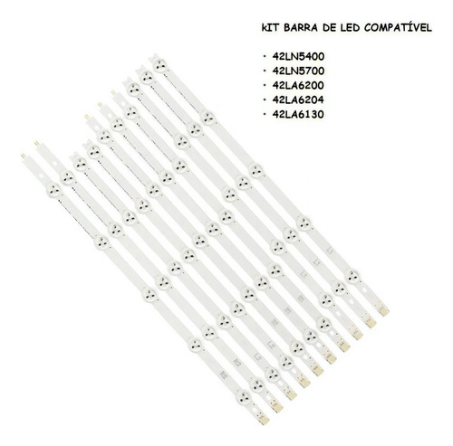 Kit Barra Led Compatível 42ln5400 42ln5700 42la6130 42la6200