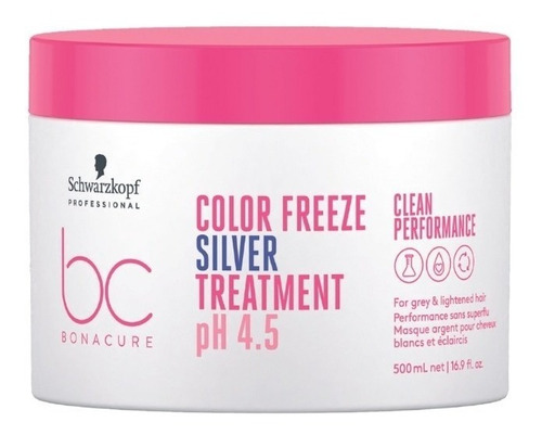 Máscara Bonacure Clean Color Freeze Silver Schwarzkopf 500ml