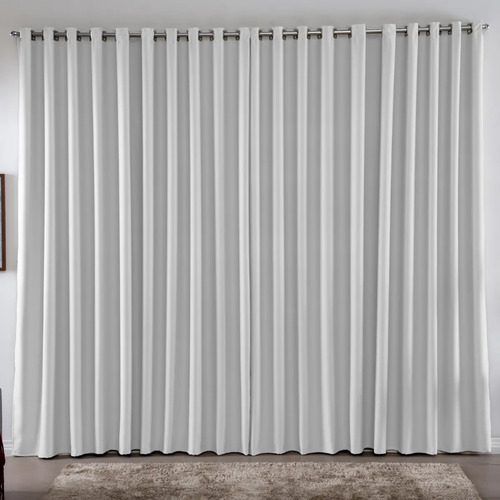 Cortina 4,00x2,50 Metros Blackout Blecaute Gelo Corta Luz Em Tecido Grosso Para Quarto E Sala Casa Laura Enxovais