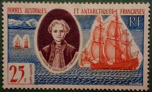 Imagen 1 de 1 de Antártida Francesa. Serie: Yves J. Kergüelen. Año: 1960