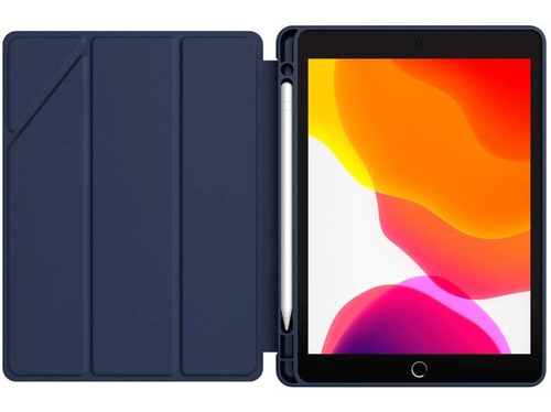 Funda Protector iPad 10.2 7ma 8va 9na Gen Nillkin Cuero Azul