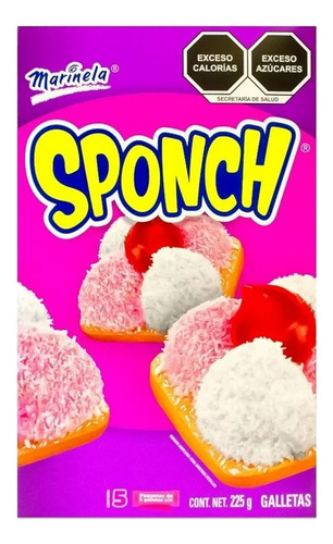 3 Pza Galletas Marinela Sponch 225 G