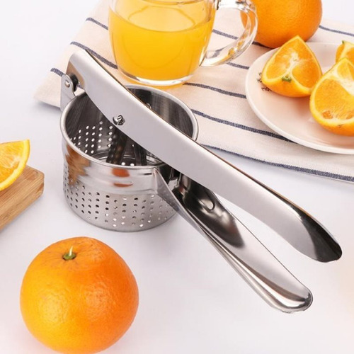 Exprimidor Puré De Papas Jugos Juguera Manual Acero Inox.