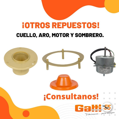 Imagen 7 de 9 de Repuesto Turbina Extractor Cocina Campanita 100 Gatti Ventilacion