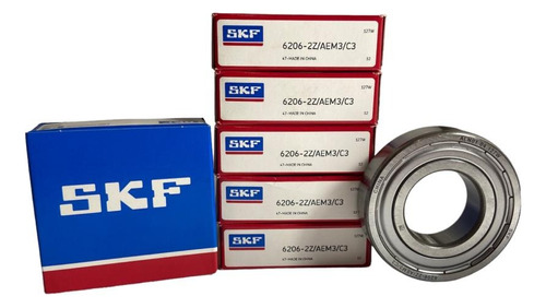 Kit 1 Peça Rolamento Skf 6206 Zz Original 