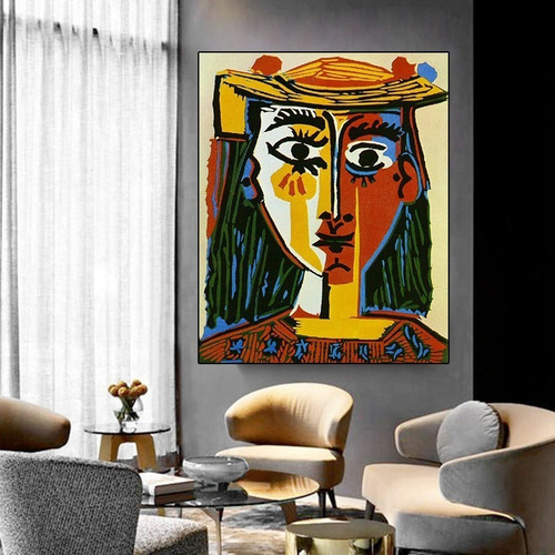 Imagen 3 de 10 de Cuadros-picasso Cara26-moderno,decorativo,95x60cm-uhd Resol