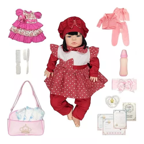 Boneca Menina 52 cm Magazine Luiza - Cegonha Reborn Dolls - Boneca Reborn - Magazine  Luiza