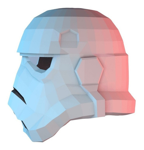 Imagen 2 de 4 de Máscara Stormtrooper Plantilla Para Armar (formato Pdf)