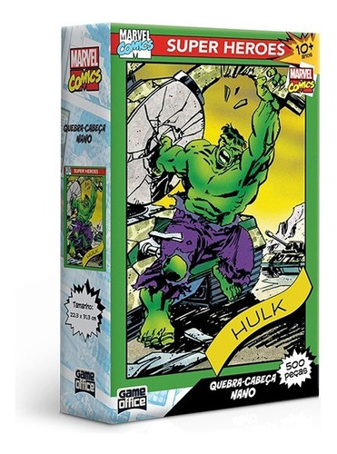 Quebra Cabeça 500 Pçs Nano Marvel Comics Hulk  Toyster 2957