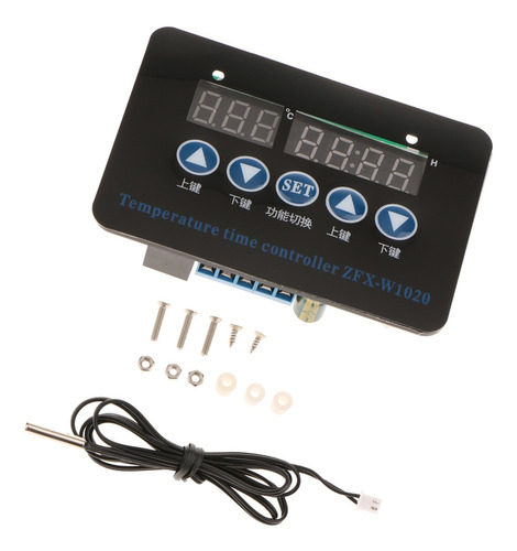 Interruptor salida termostato digital etapa simple controlador 110V 15A negro 