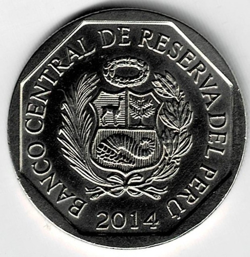 Moneda  De  Perú  1  Nvo.  Sol  2014  Sin  Circular  +++++