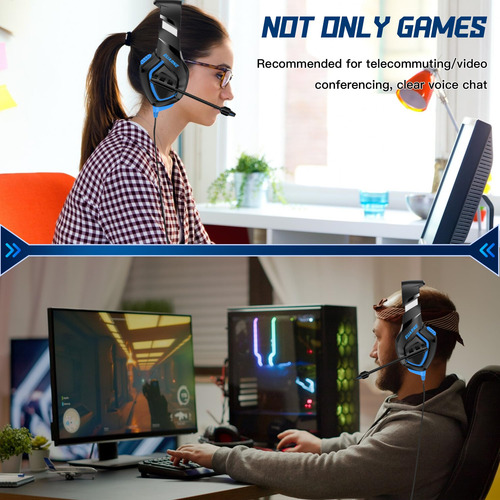 Euarne Auriculares Para Juegos Para Ps4, Xbox One, Ps5, Auri